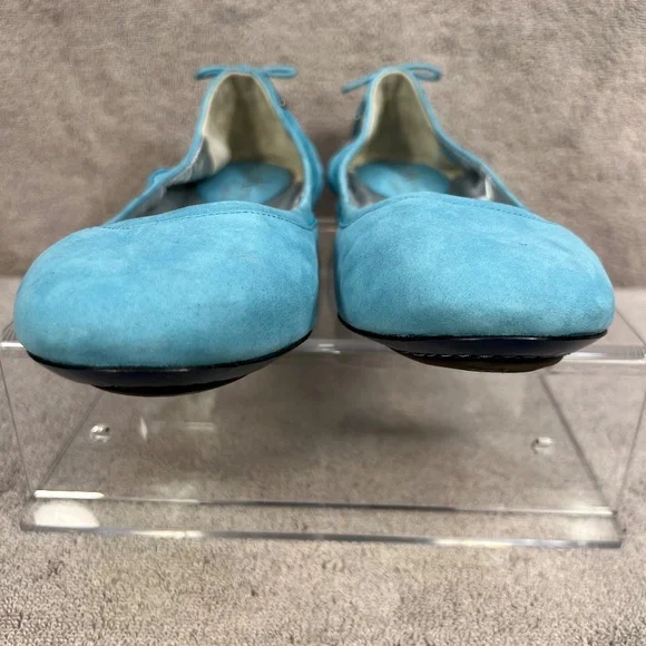 Maria Shariapova Cole Haan Nike Air Corset Lace Up Teal Ballet Flats 10B Preppy - Picture 4 of 12